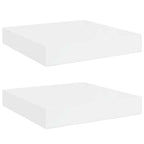 Scaffali a Parete 2 pz Bianco Lucido 23x23,5x3,8 cm in MDF
