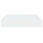 Scaffali a Parete 2 pz Bianco Lucido 23x23,5x3,8 cm in MDF