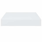 Scaffali a Parete 2 pz Bianco Lucido 23x23,5x3,8 cm in MDF