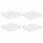 Scaffali a Parete 4 pz Bianco Lucido 23x23,5x3,8 cm in MDF