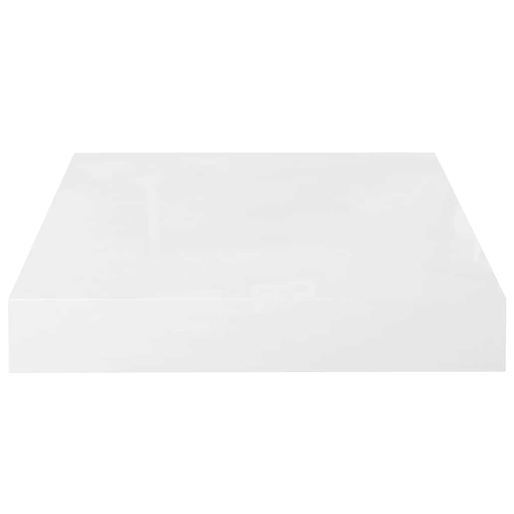 Scaffali a Parete 4 pz Bianco Lucido 23x23,5x3,8 cm in MDF
