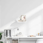 Scaffale a Parete Bianco Lucido 40x23x3,8 cm in MDF