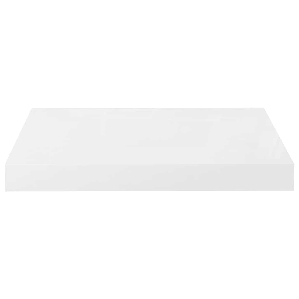 Scaffale a Parete Bianco Lucido 40x23x3,8 cm in MDF