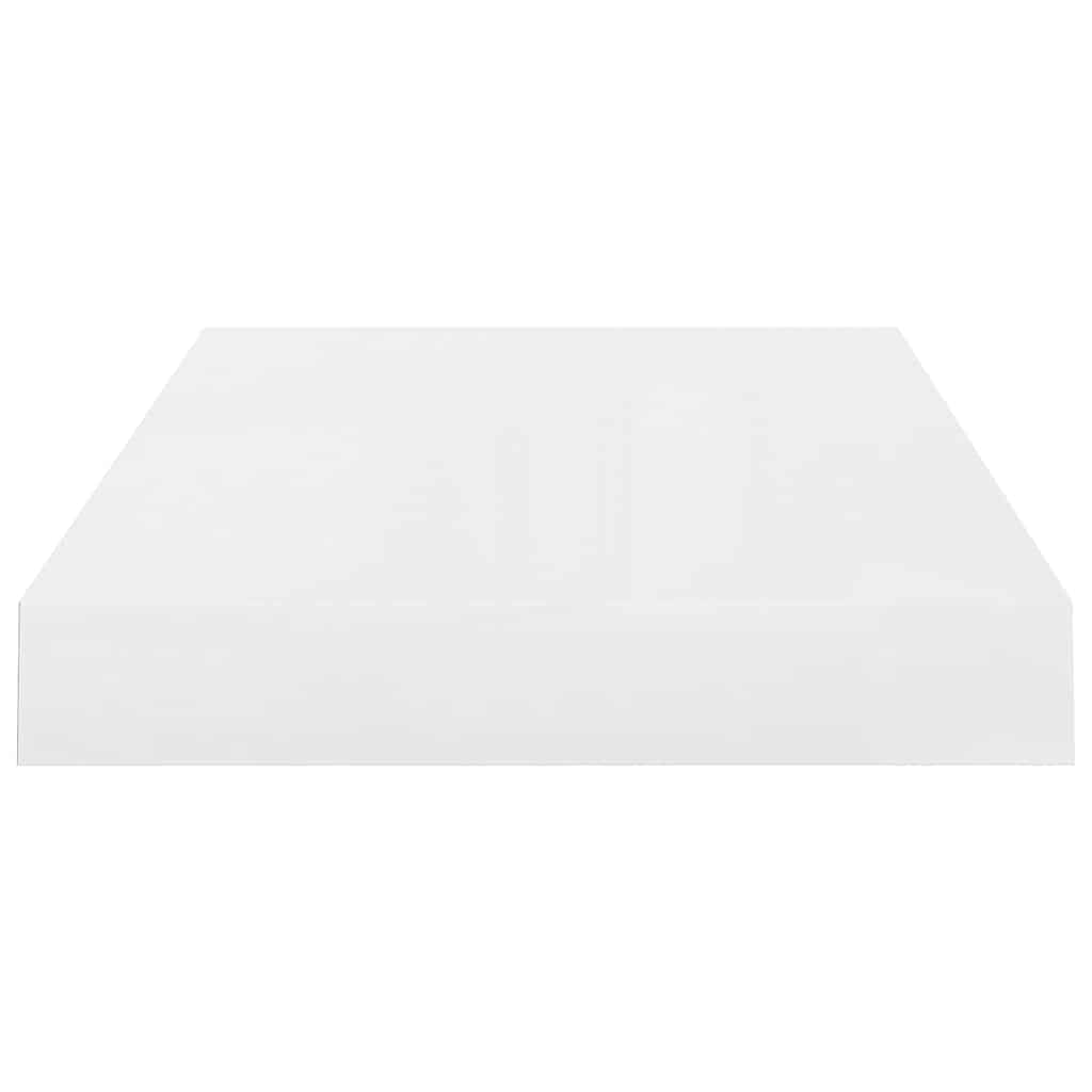 Scaffale a Parete Bianco Lucido 40x23x3,8 cm in MDF