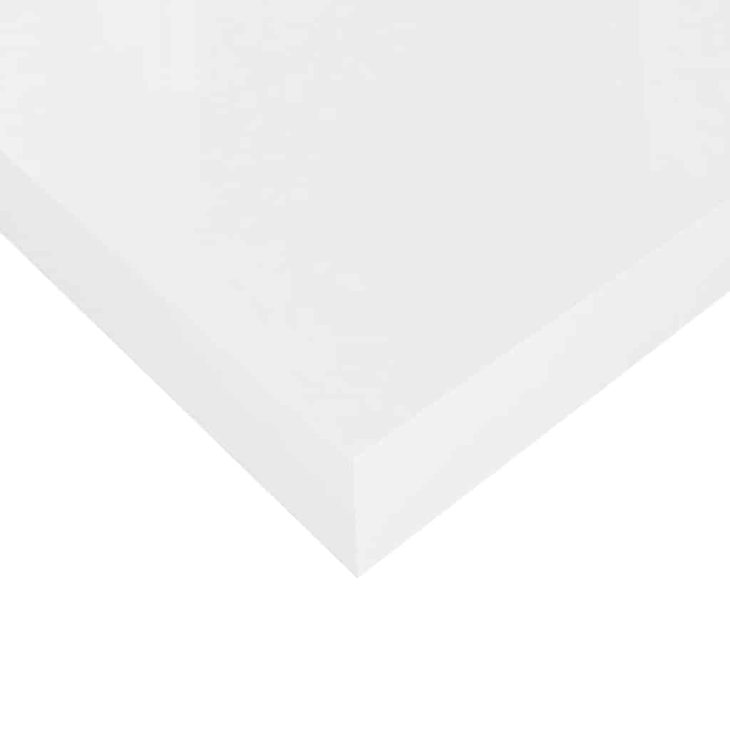 Scaffale a Parete Bianco Lucido 40x23x3,8 cm in MDF