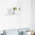 Scaffale a Parete Bianco Lucido 40x23x3,8 cm in MDF