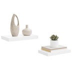 Scaffali a Parete 2 pz Bianco Lucido 40x23x3,8 cm in MDF