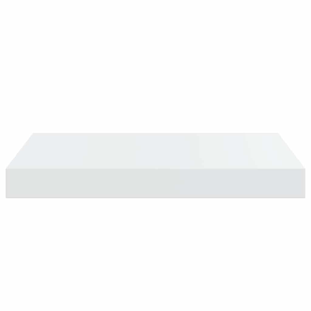 Scaffali a Parete 2 pz Bianco Lucido 40x23x3,8 cm in MDF