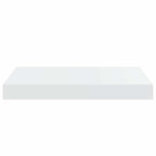 Scaffali a Parete 2 pz Bianco Lucido 40x23x3,8 cm in MDF