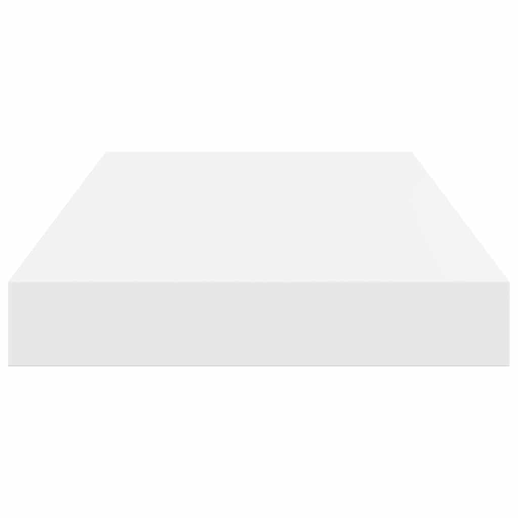 Scaffali a Parete 2 pz Bianco Lucido 40x23x3,8 cm in MDF