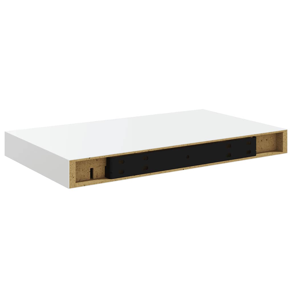 Scaffali a Parete 2 pz Bianco Lucido 40x23x3,8 cm in MDF