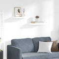Scaffali a Parete 2 pz Bianco Lucido 40x23x3,8 cm in MDF