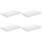 Scaffali a Parete 4 pz Bianco Lucido 40x23x3,8 cm in MDF