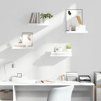 Scaffali a Parete 4 pz Bianco Lucido 40x23x3,8 cm in MDF