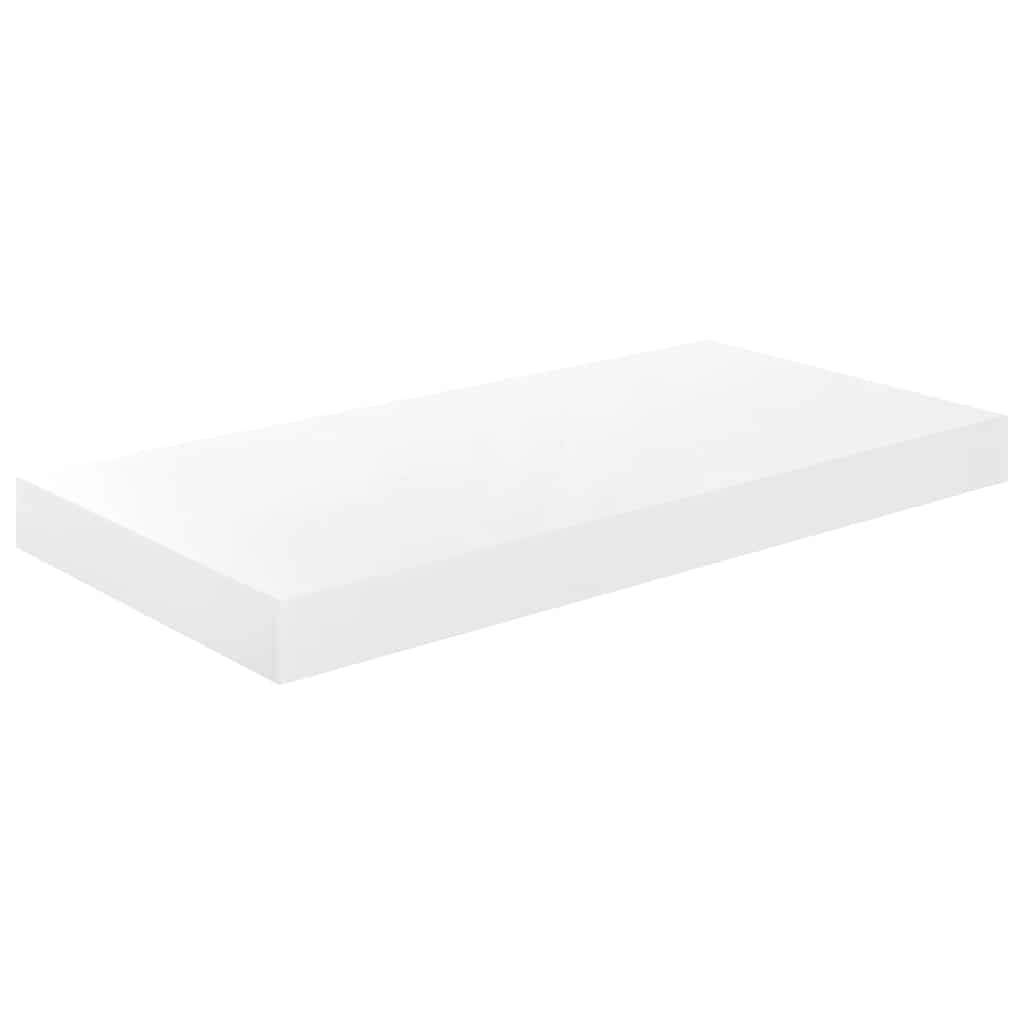 Scaffale a Parete Bianco Lucido 50x23x3,8 cm in MDF