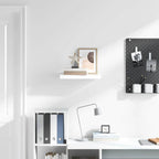 Scaffale a Parete Bianco Lucido 50x23x3,8 cm in MDF
