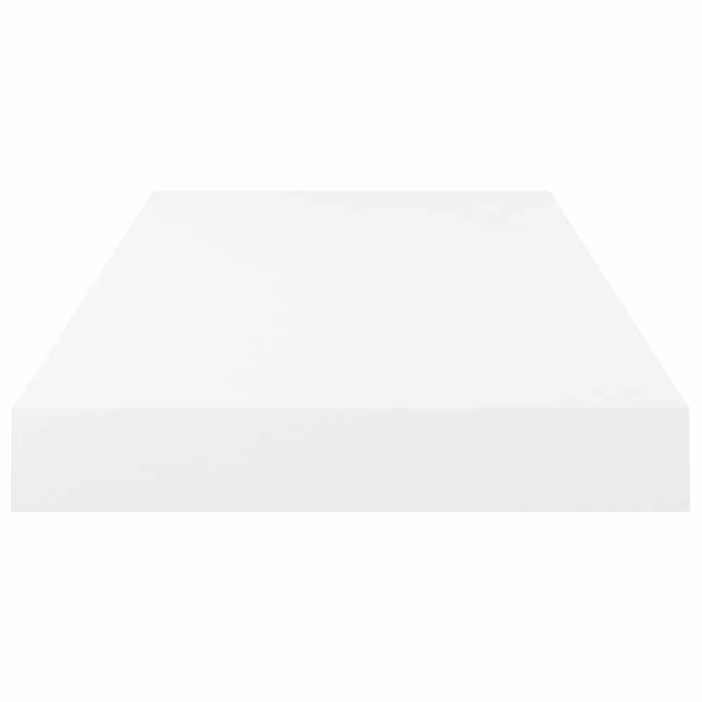 Scaffale a Parete Bianco Lucido 50x23x3,8 cm in MDF