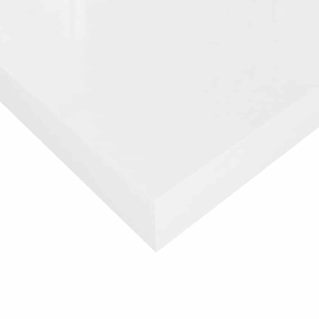 Scaffale a Parete Bianco Lucido 50x23x3,8 cm in MDF