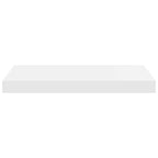Scaffali a Parete 2 pz Bianco Lucido 50x23x3,8 cm in MDF