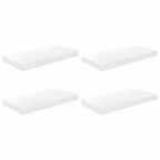 Scaffali a Parete 4 pz Bianco Lucido 50x23x3,8 cm in MDF