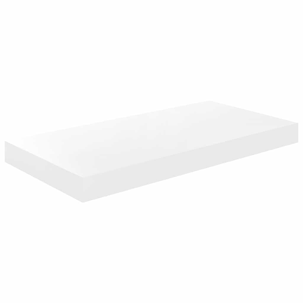 Scaffali a Parete 4 pz Bianco Lucido 50x23x3,8 cm in MDF