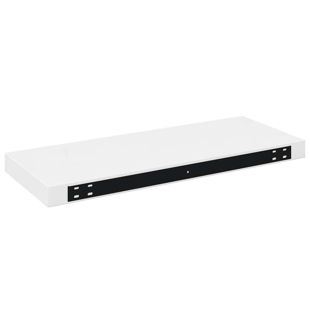 Scaffale a Parete Bianco Lucido 60x23,5x3,8 cm in MDF