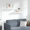 Scaffali a Parete 2 pz Bianco Lucido 60x23,5x3,8 cm in MDF
