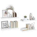 Scaffali a Parete 4 pz Bianco Lucido 60x23,5x3,8 cm in MDF