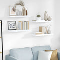 Scaffali a Parete 4 pz Bianco Lucido 60x23,5x3,8 cm in MDF