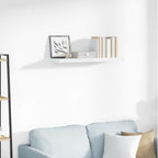 Scaffale a Parete Bianco Lucido 80x23,5x3,8 cm in MDF