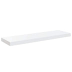 Scaffali a Parete 2 pz Bianco Lucido 80x23,5x3,8 cm in MDF