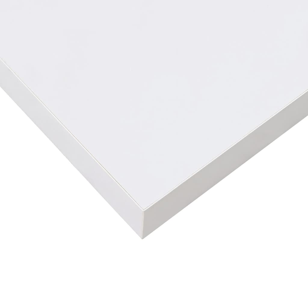 Scaffali a Parete 2 pz Bianco Lucido 80x23,5x3,8 cm in MDF