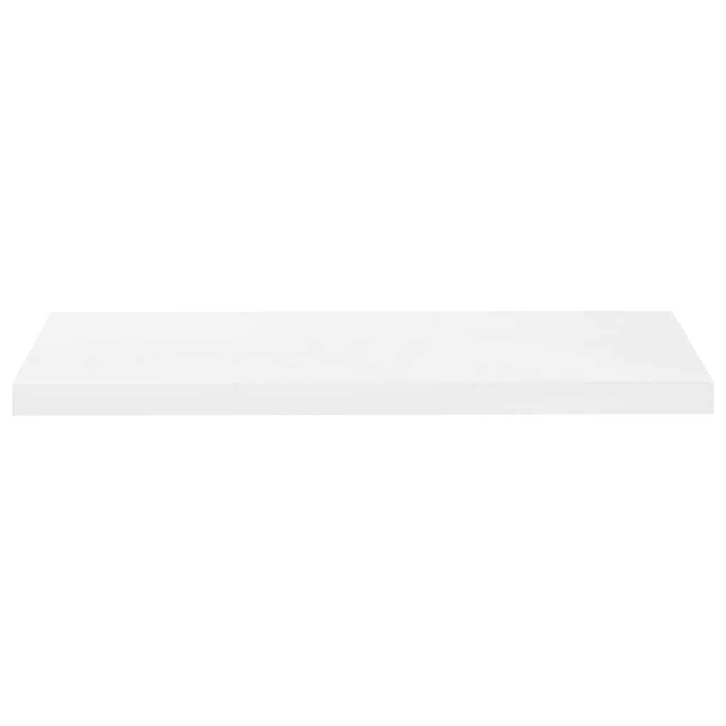 Scaffali a Parete 4 pz Bianco Lucido 80x23,5x3,8 cm in MDF