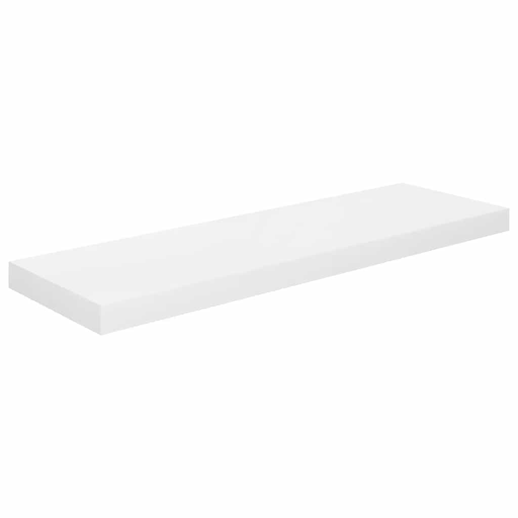 Scaffali a Parete 4 pz Bianco Lucido 80x23,5x3,8 cm in MDF