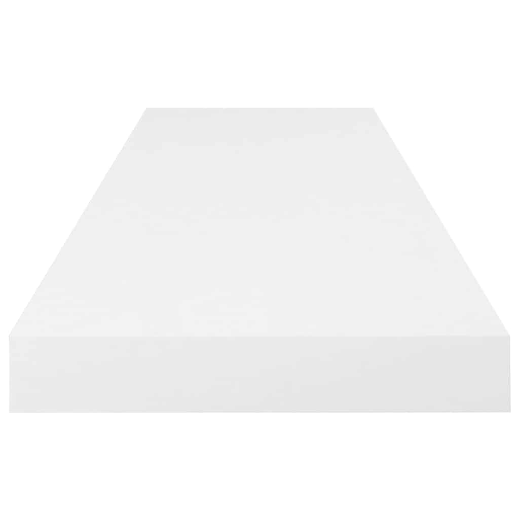Scaffali a Parete 4 pz Bianco Lucido 80x23,5x3,8 cm in MDF