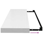 Scaffali a Parete 4 pz Bianco Lucido 80x23,5x3,8 cm in MDF