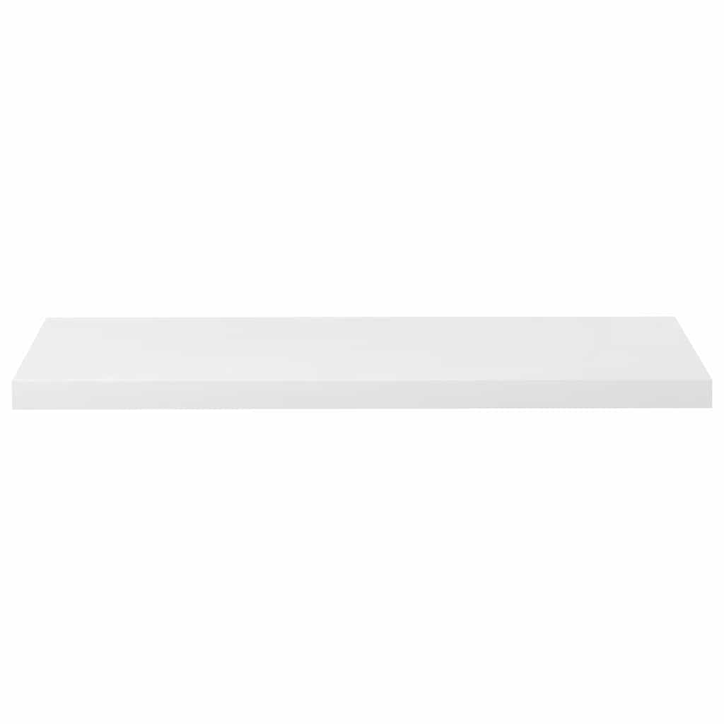 Scaffale a Parete Bianco Lucido 90x23,5x3,8 cm in MDF