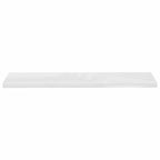 Scaffale a Parete Bianco Lucido 120x23,5x3,8 cm in MDF