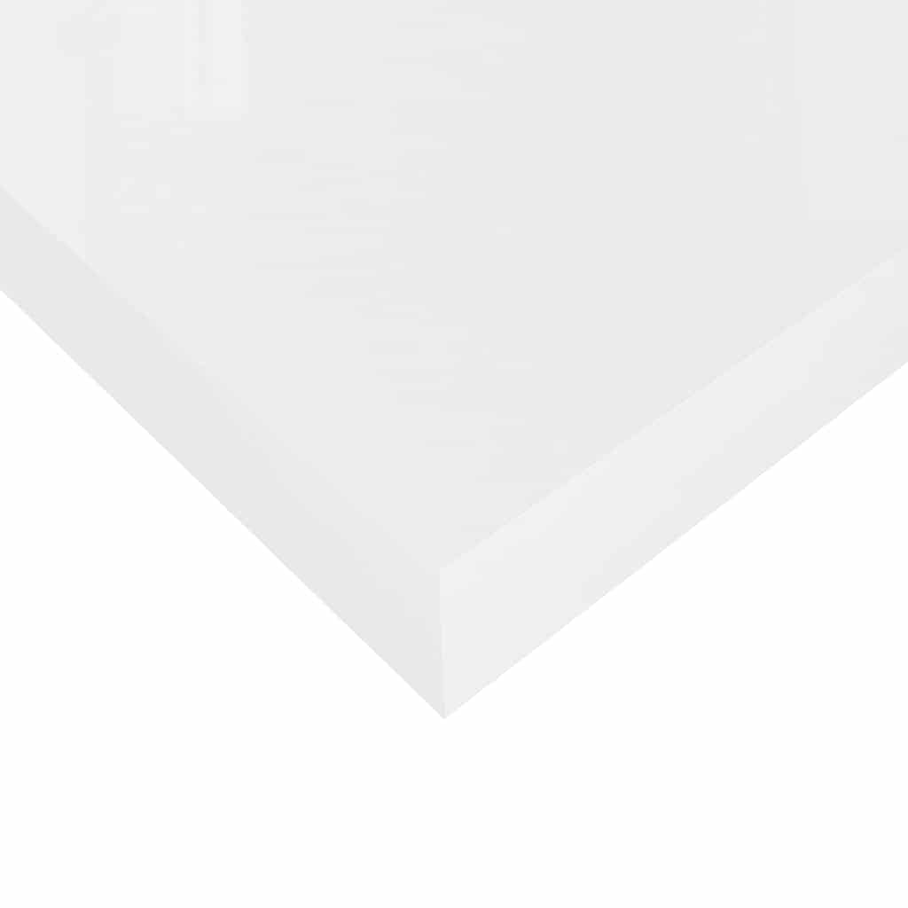 Scaffale a Parete Bianco Lucido 120x23,5x3,8 cm in MDF