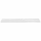 Scaffali a Parete 2 pz Bianco Lucido 120x23,5x3,8 cm in MDF