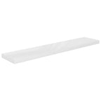 Scaffali a Parete 2 pz Bianco Lucido 120x23,5x3,8 cm in MDF