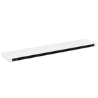 Scaffali a Parete 2 pz Bianco Lucido 120x23,5x3,8 cm in MDF