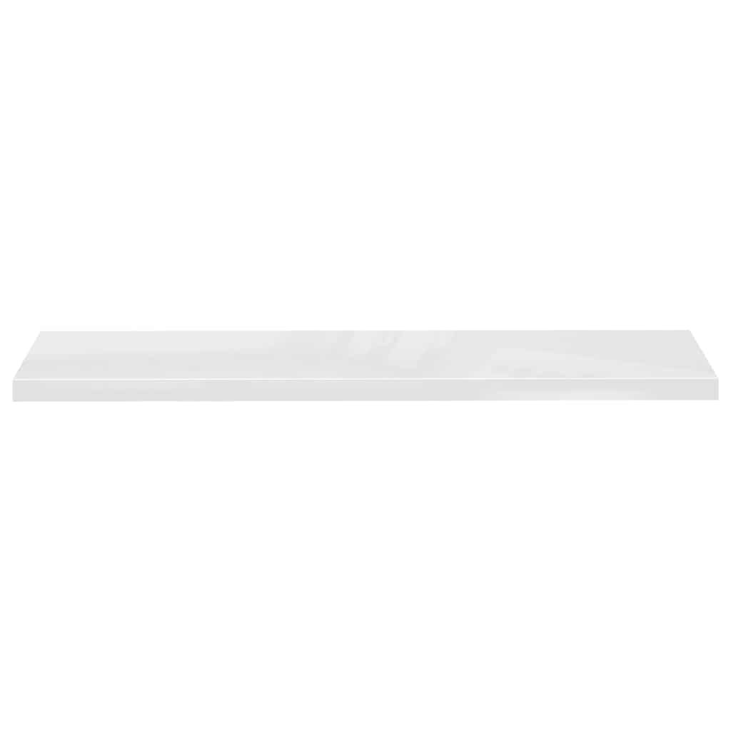 Scaffali a Parete 4 pz Bianco Lucido 120x23,5x3,8 cm in MDF