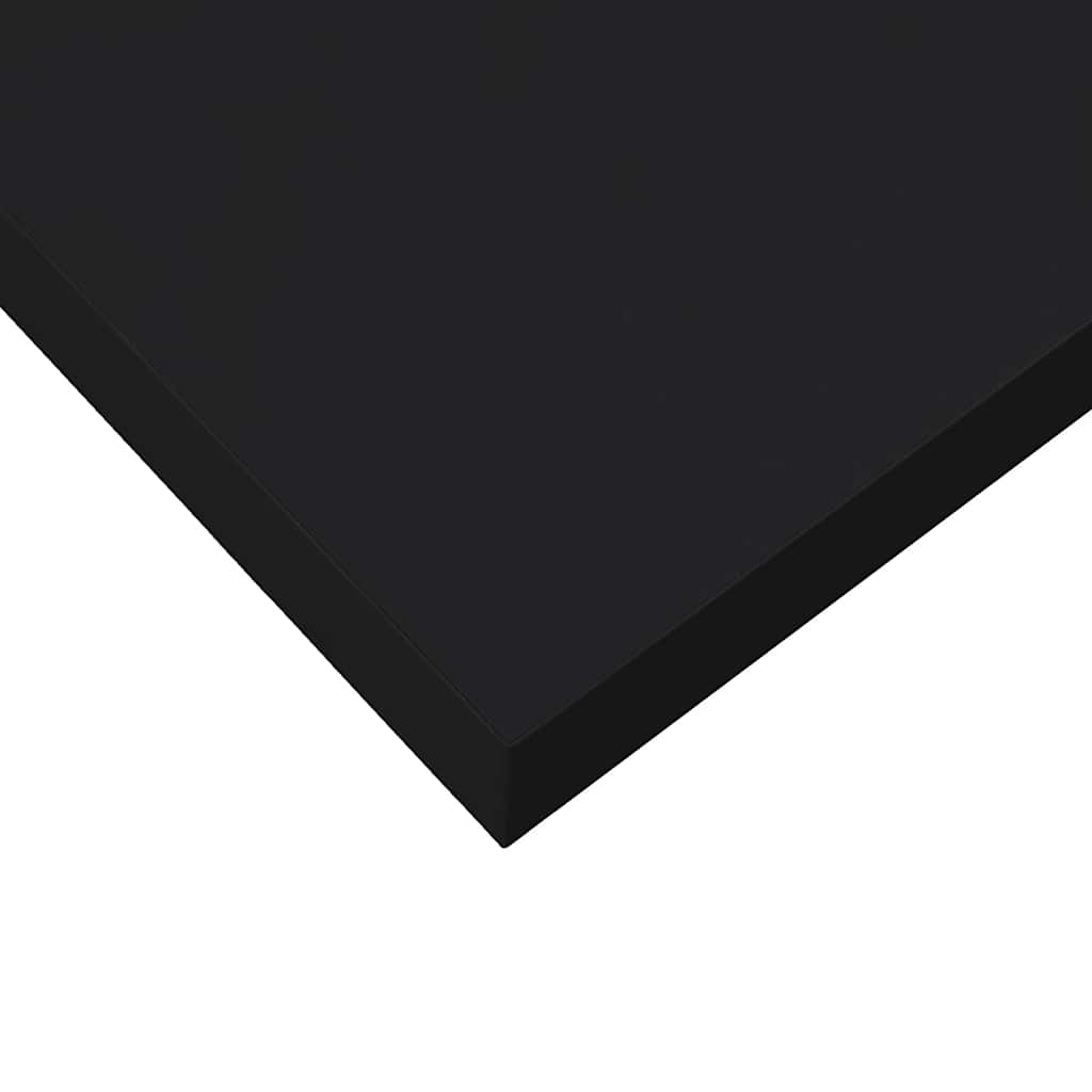 Scaffale a Parete Nero Lucido 23x23,5x3,8 cm in MDF