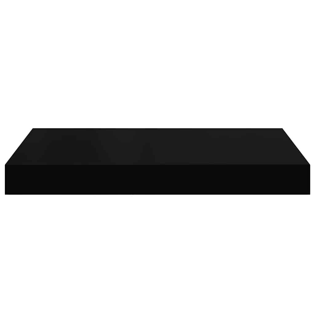 Scaffali a Parete 4 pz Nero Lucido 40x23x3,8 cm in MDF