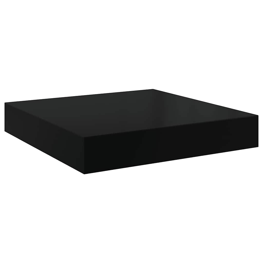 Scaffali a Parete 4 pz Nero Lucido 40x23x3,8 cm in MDF