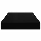 Scaffali a Parete 4 pz Nero Lucido 40x23x3,8 cm in MDF
