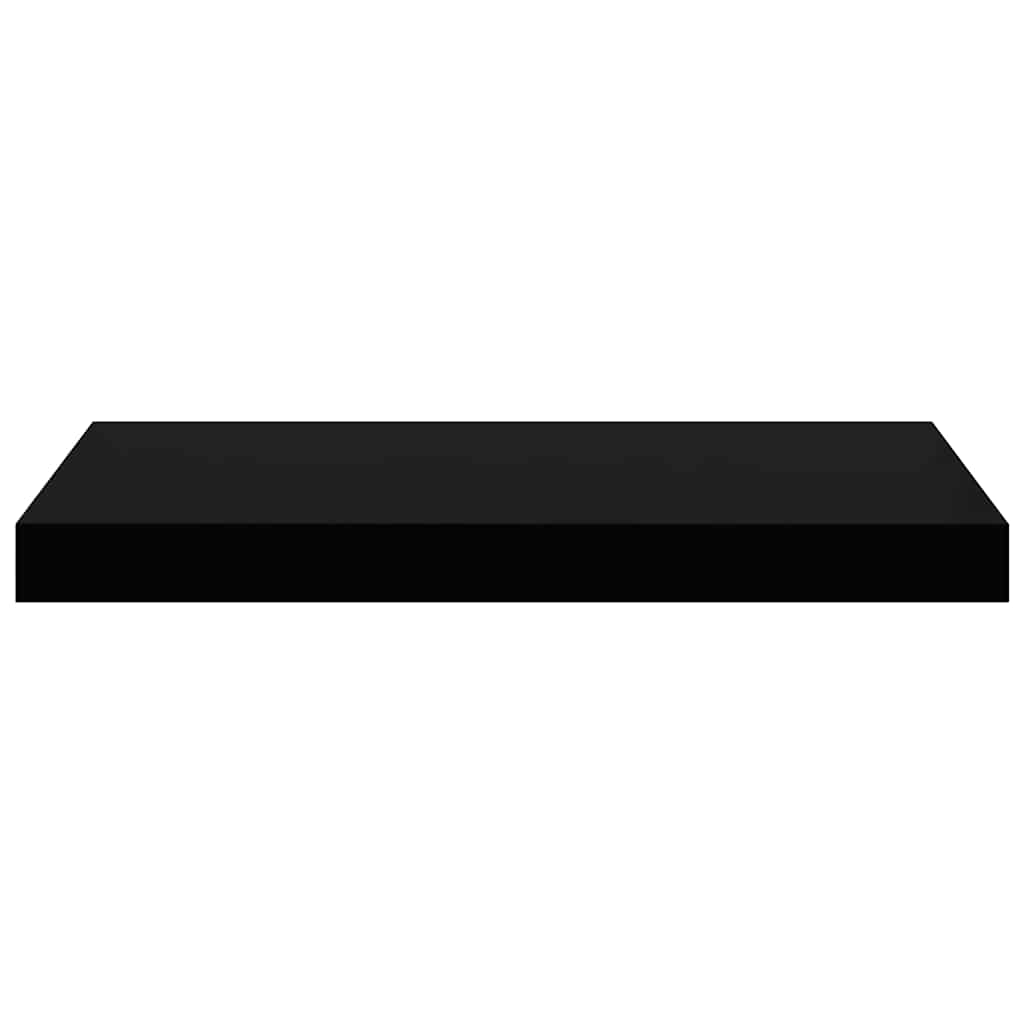 Scaffale a Parete Nero Lucido 50x23x3,8 cm in MDF