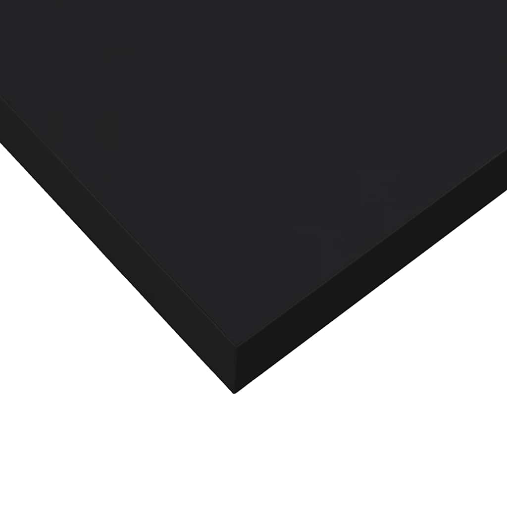 Scaffali a Parete 4 pz Nero Lucido 50x23x3,8 cm in MDF