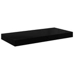 Scaffali a Parete 4 pz Nero Lucido 50x23x3,8 cm in MDF